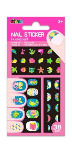 NAIL STICKER-UNDER THE SEA - FLUORESCENCE 38PCS - ΠΟΛΥΧΡΩΜΟ